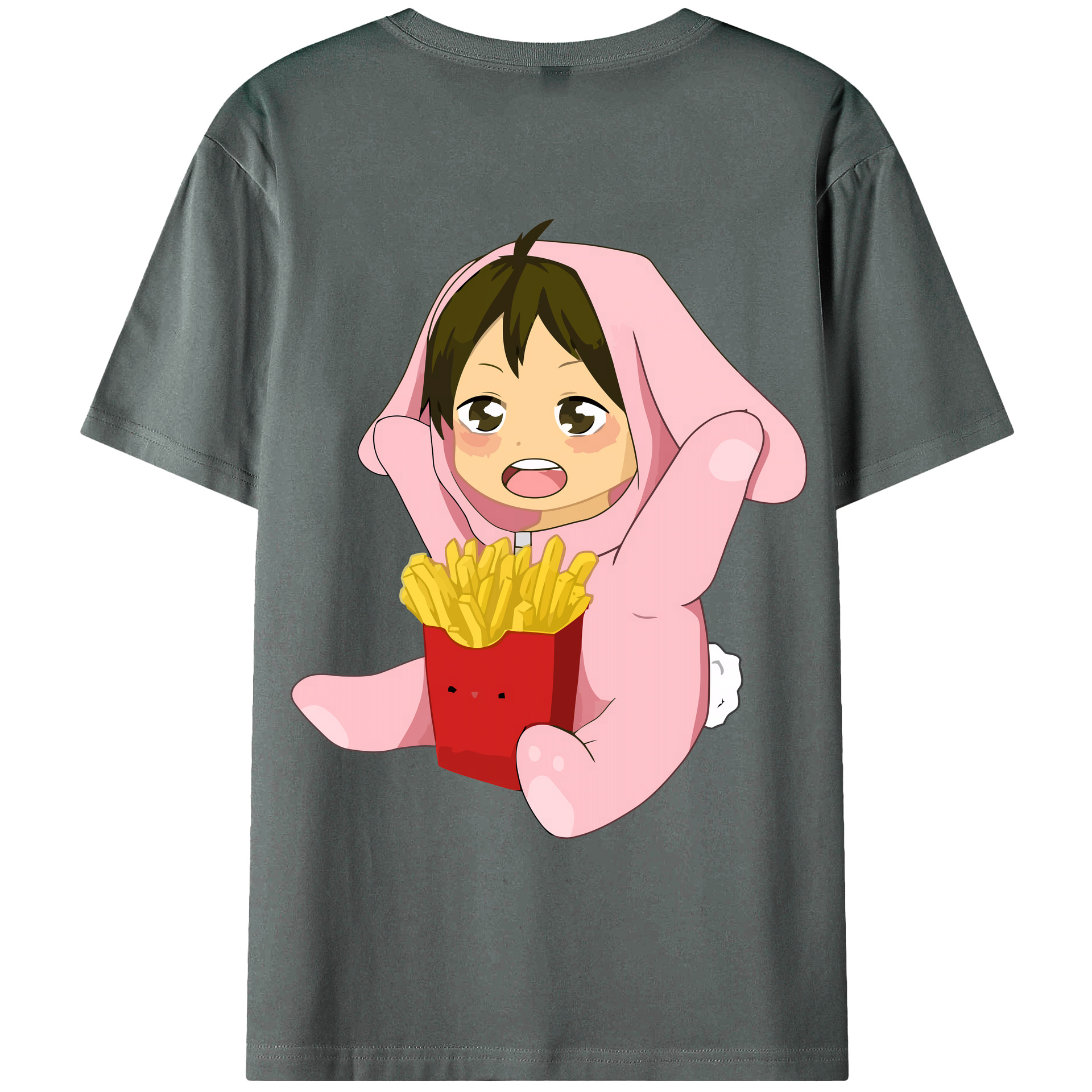 （画像用） ハイキュー!! Haikyu!! 綿100％ メンズ半袖Tシャツ（バックプリント） 通気性